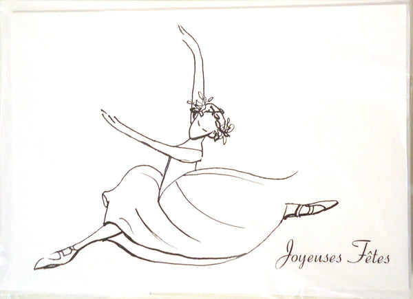 Set of 12 notecards of dancer reproduced from an original artwork by Cerulean Arts Collective Member Ruth Formica. 