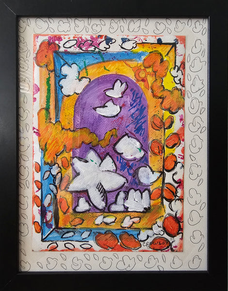 Jubilee, acrylic and pen on paper painting by Cerulean Arts Collective Member Dan Crowley
