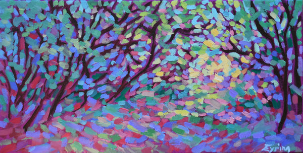 Enchanted Path, oil on canvas painting by Cerulean Arts Collective Member Laura Eyring