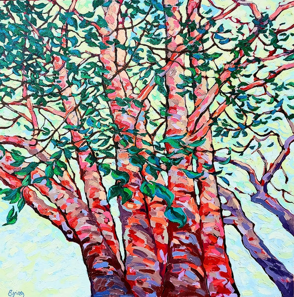 Jealous of the Birds, oil on canvas painting by Cerulean Arts Collective Member Laura Eyring.