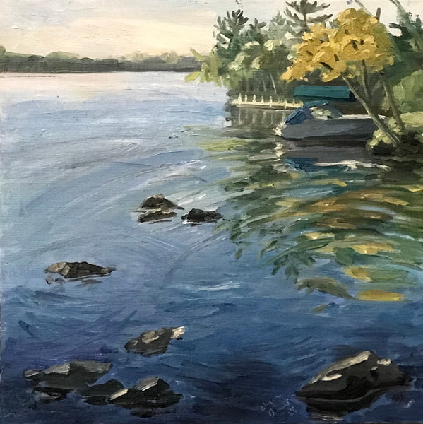 Outlook from Tunnel, oil on linen painting by Cerulean Collective member Alyce Grunt, available at Cerulean Arts. Included in her solo exhibition July 2 - 27, 2025.