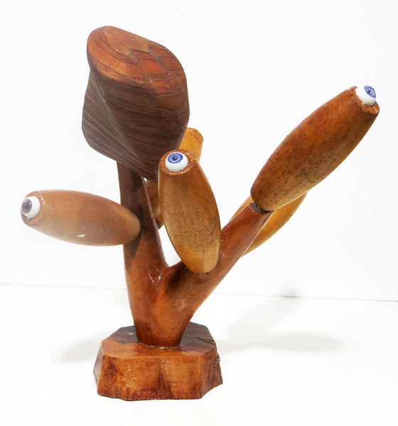 All Eyes Watching, found object assemblage sculpture by Cerulean Arts Collective member Kathleen McSherry