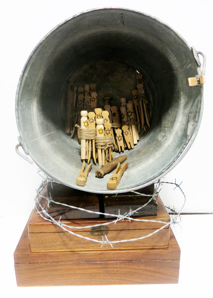 Pale of Settlement, found object assemblage sculpture by Cerulean Arts Collective member Kathleen McSherry