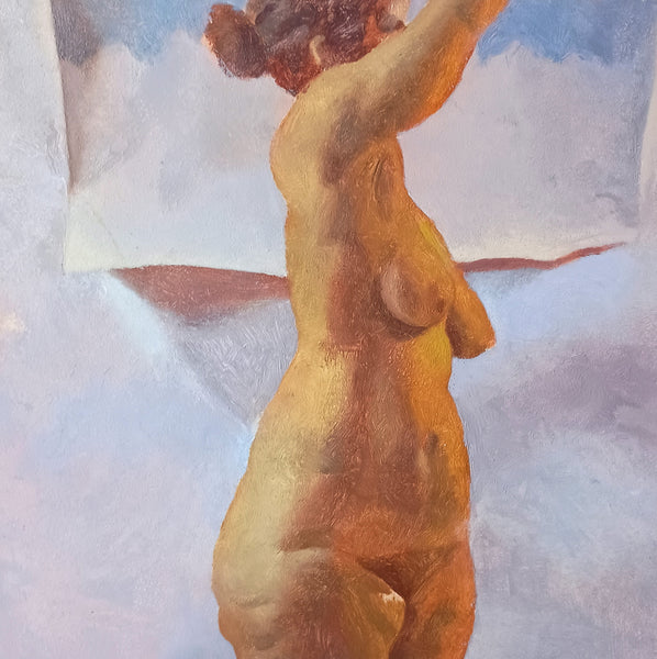 Study for Promeveus, oil on panel painting by Sterling Shaw. Included in Cerulean Arts' 13th Annual Juried Exhibition, June 18 - July 20, 2025.