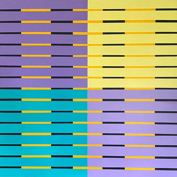 Through, acrylic on board painting by artist Marilyn Stubblebine. Included in the exhibition Ripples of Impact curated by Cerulean Arts and on view at the Annenberg Center for Medical Education at Lankenau Medical Center May 8 - July 20. 2025.