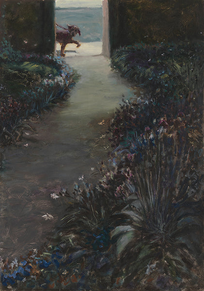 Study for Summer Night in a Quiet City, oil on linen on board painting by Cerulean Arts Collective Member Jeff Thomsen