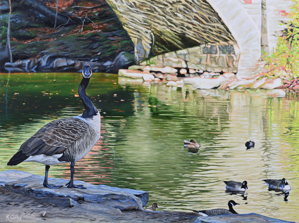 A Gathering, oil on panel painting by artist Keith Willis Included in the exhibition Ripples of Impact curated by Cerulean Arts and on view at the Annenberg Center for Medical Education at Lankenau Medical Center May 8 - July 20. 2025.