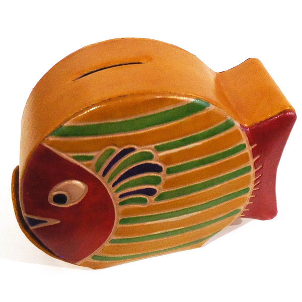 Colorful fish-shaped piggy bank 