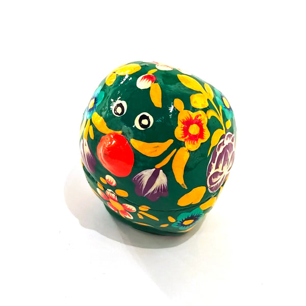 Papier Mache Rooster Box - Green