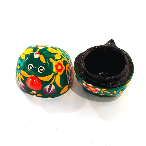 Papier Mache Rooster Box - Green