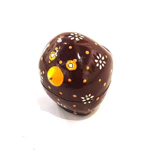 Papier Mache Rooster Box - Brown