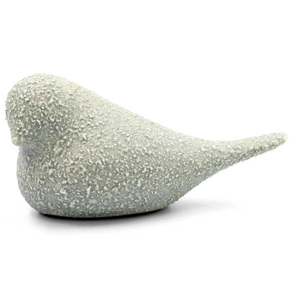 Thai Porcelain Bird, Textured Grey