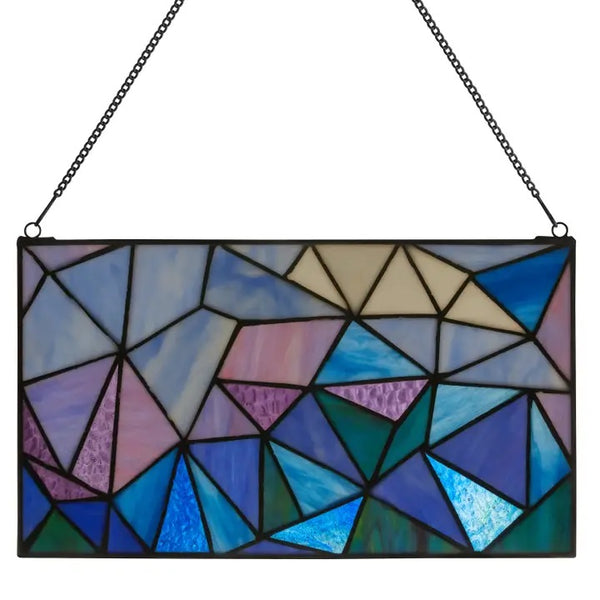 Stained Glass Abstract Geometric - Blues