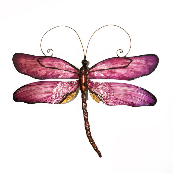 Detailed dragonfly wall sculpture handcrafted in the Philippines, available at Cerulean Arts. 