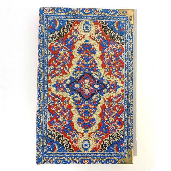 Fabric Pocket Journal - Blue & Red