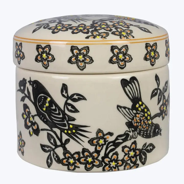 Stoneware Trinket Box - Birds