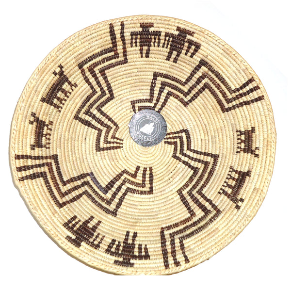 Woven Bowl Basket - Lightning Bolt