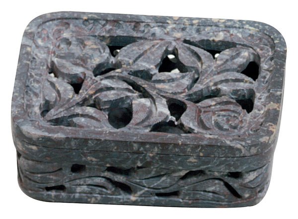 Carved Soapstone Soap Dish - Rosebud