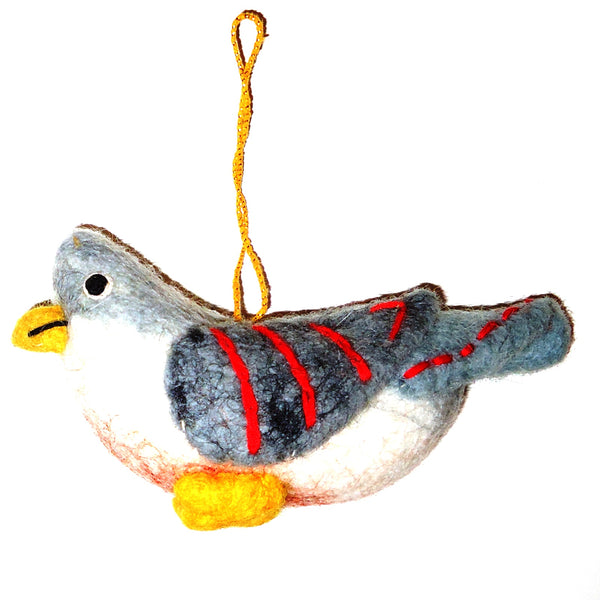 Felt bluebird ornament