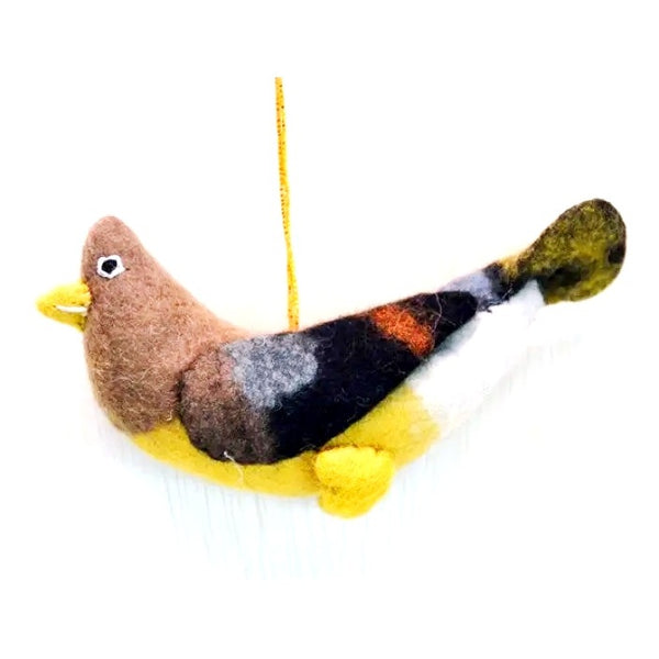 Felted bird ornament 