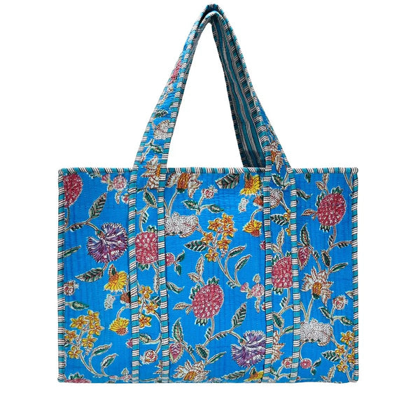 Floral-patterned tote bag 