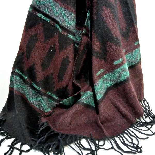 Winter Scarf - Brown & Green