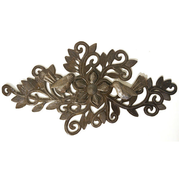 Haitian Metal Sculpture: Spring Garden