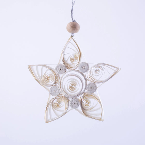 Quilling Star "Hami" Ornament - White