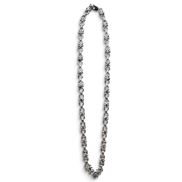 Silver Double Rolo Chain Necklace