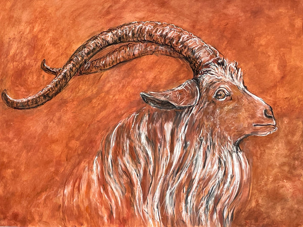 On the Red Earth, pastel and paint on paper drawing by Cerulean Arts Collective Member Alysa Bennett.