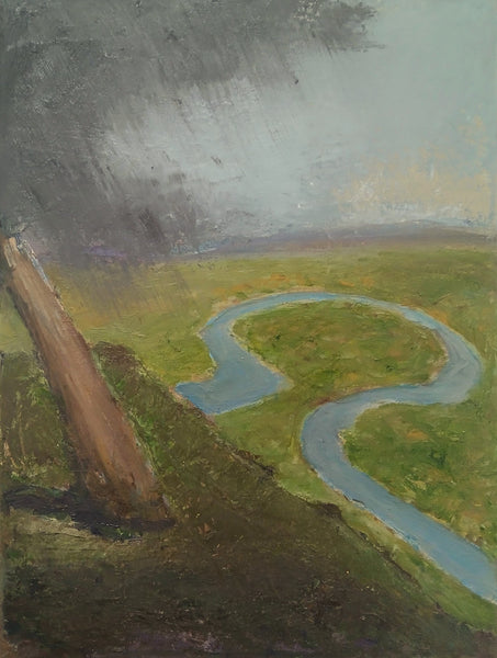 Study (after Cole, The Oxbow), oil on canvas painting by artist Brian Boutwell.