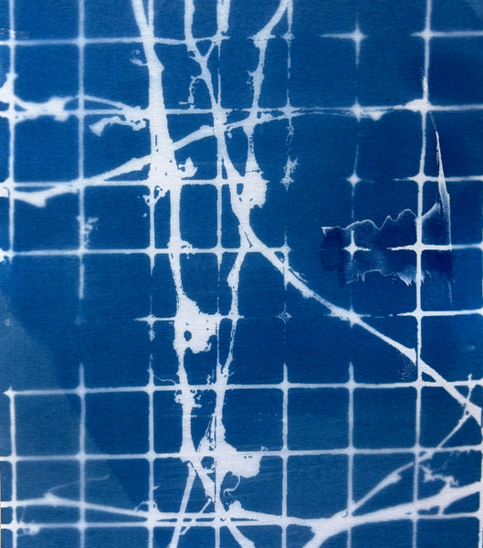 Fragment #16, cyanotype print by Cerulean Arts Collective member Bill Brookover available at Cerulean Arts