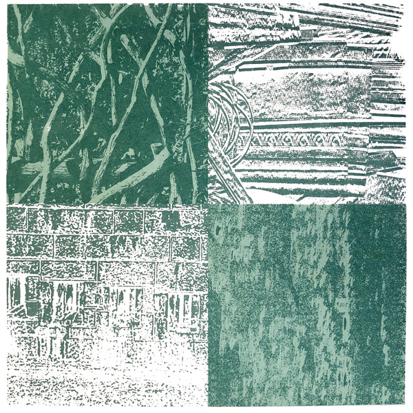 Harmony in Green & White #2, screenprint, by Cerulean Collective member Bill Brookover available at Cerulean Arts