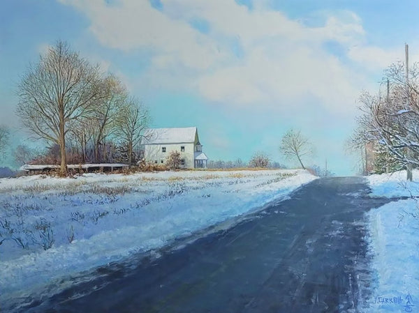 Black Ice, oil on panel painting by Cerulean Arts Collective Member Philip J. Carroll.
