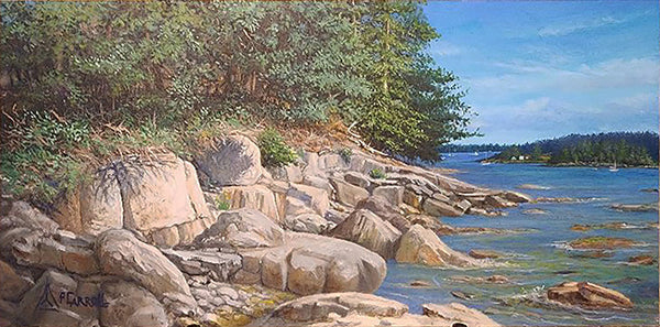Maine Afternoon, oil on panel painting by Cerulean Arts Collective Member Philip J. Carroll.
