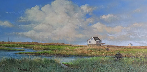 Marsh Morning, oil on panel painting by Cerulean Arts Collective Member Philip J. Carroll.