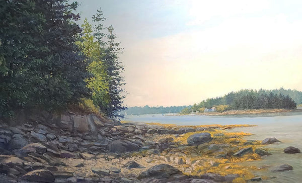 Morning Light Maine, oil on panel painting by Cerulean Arts Collective Member Philip J. Carroll.