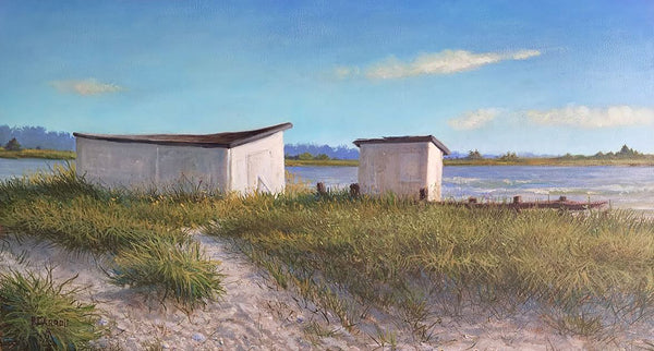 Weathered, oil on panel painting by Cerulean Arts Collective Member Philip J. Carroll.