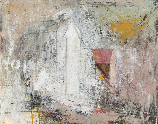 Camden - 8, oil and charcoal on board painting by Cerulean Arts Collective Member Mashiul Chowdhury