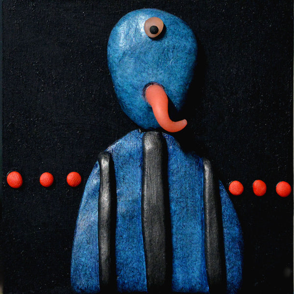 Tongue Angel, acrylic on polymer clay sculpture by Cerulean Arts Collective member Anthony Ciambella.