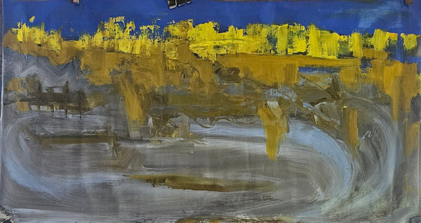 Rockweed Horizon, oil on linen painting by Cerulean Arts Collective member Kathleen Craig
