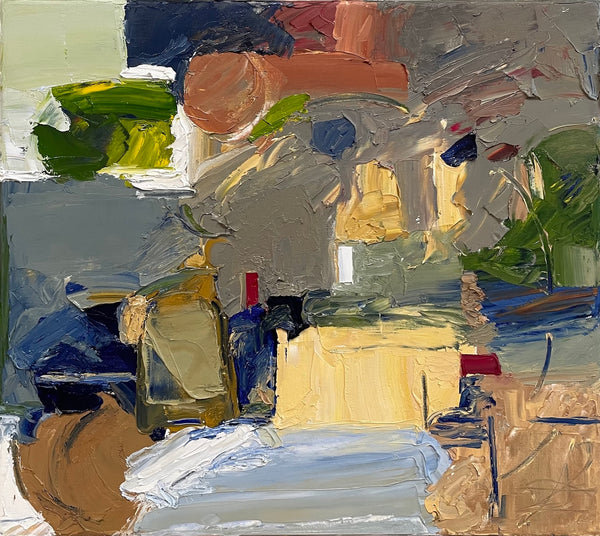 Looking Inland Toward Saint Elme, oil on linen painting by artist Tom Csaszar.
