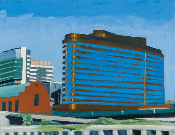 University Hospital, acrylic on canvas painting by Cerulean Arts Collective Member Pia De Girolamo.