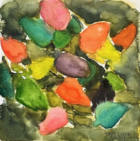 Nest of Lights, watercolor on paper painting by Philadelphia artist Thom Duffy, available at Cerulean Arts.