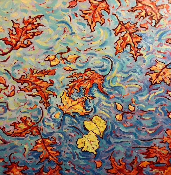 Floating, oil on canvas painting by Cerulean Arts Collective Member Laura Eyring