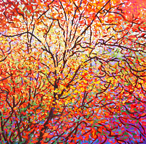 Mosaic Morning, oil on canvas painting by Cerulean Arts Collective Member Laura Eyring.