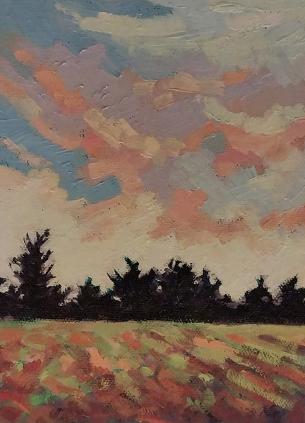 Open Fields, oil on canvas painting by Cerulean Arts Collective Member Laura Eyring.