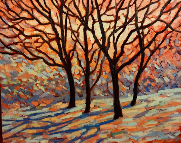 Orange Light, oil on canvas painting by Cerulean Arts Collective Member Laura Eyring.