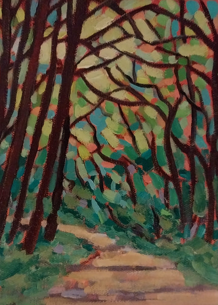 Simple Path, oil on canvas painting by Cerulean Arts Collective Member Laura Eyring.