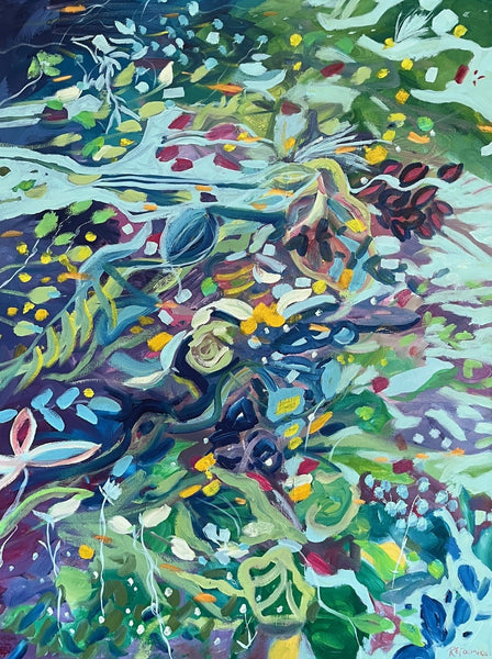 Colorful underwater scene with  plants